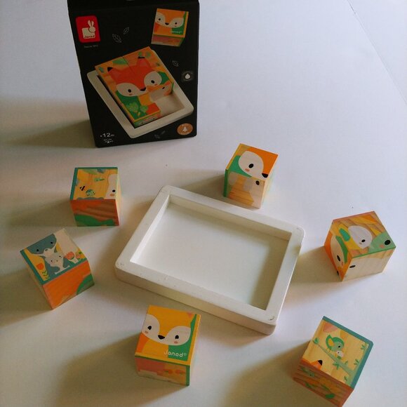 Janod Wooden Block Puzzle 12 Months + - Picture 7 of 11